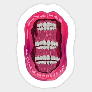 The unique design of the three-tiered array of teeth, Sticker